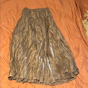 Vince Shimmering Brown Maxi Skirt